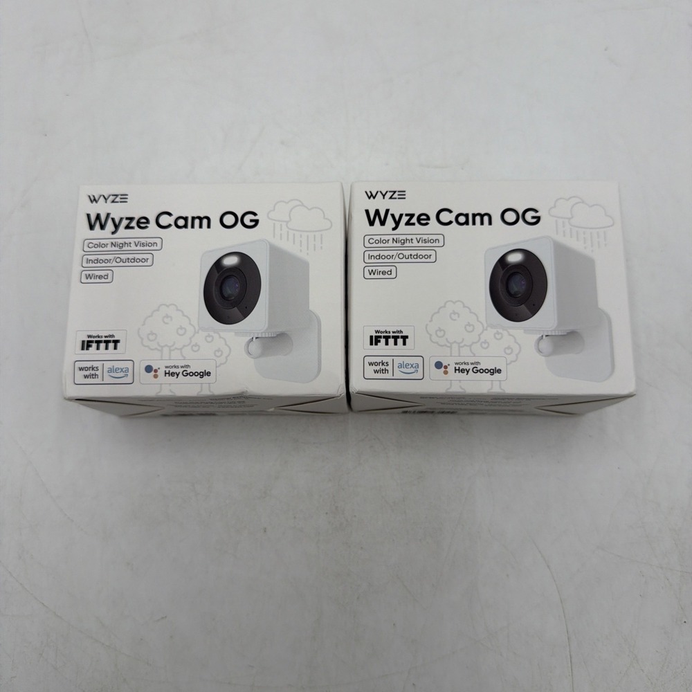 Lot Of 2 Wyze Cam Indoor/Outdoor OG Security Camera White New